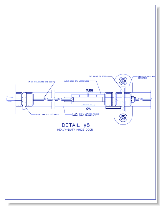 Heavy-Duty Wire Mesh Partition - Hinge Door