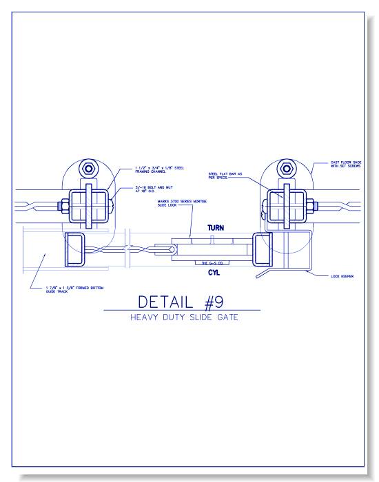 Heavy-Duty Wire Mesh Partition - Slide Gate