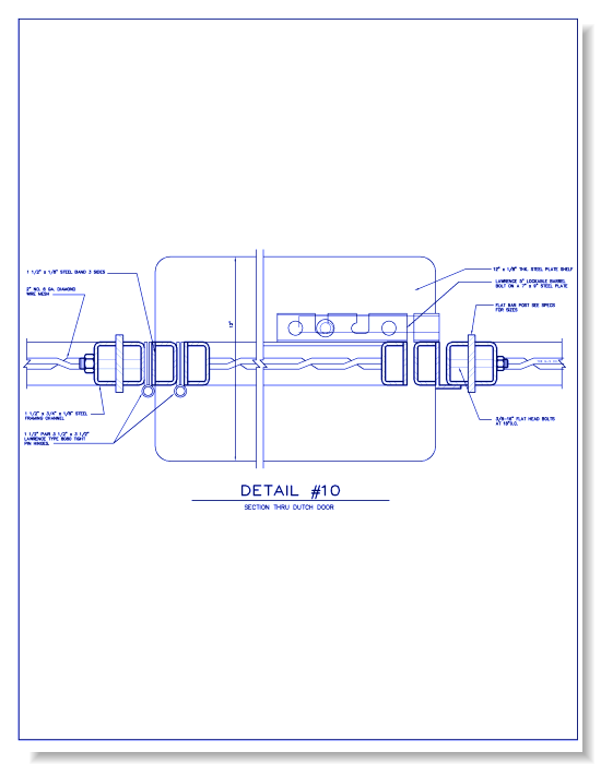 Heavy-Duty Wire Mesh Partition - Section Thru Dutch Door