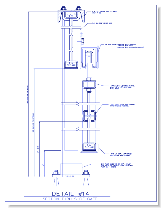 Heavy-Duty Wire Mesh Partition - Section Thru Slide Gate