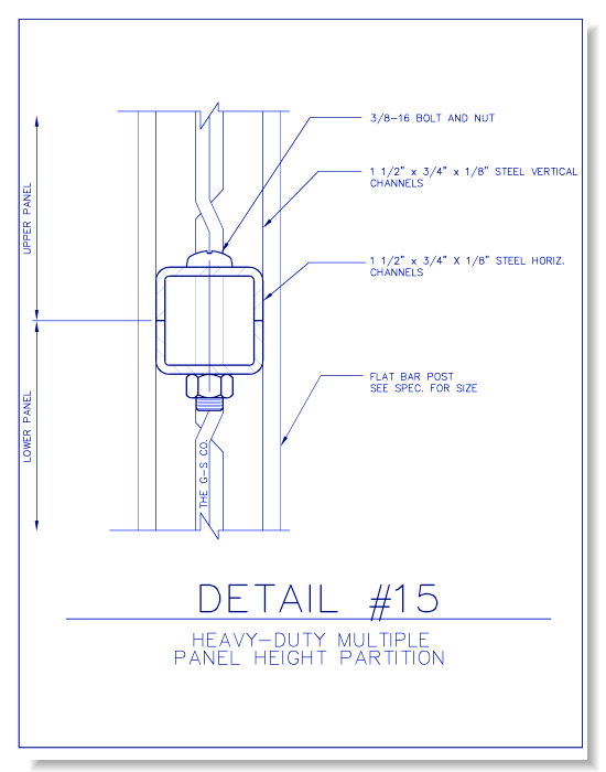 Heavy-Duty Wire Mesh Partition - Multiple Panel Height Partition