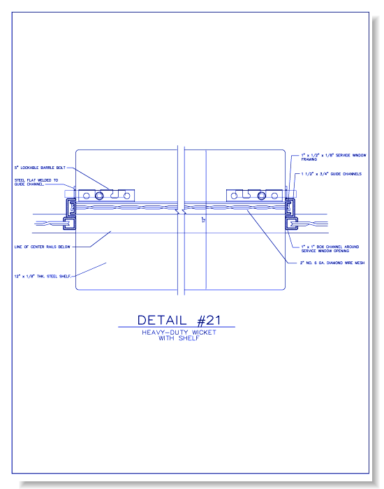 Heavy-Duty Wire Mesh Partition - Wicket With Shelf