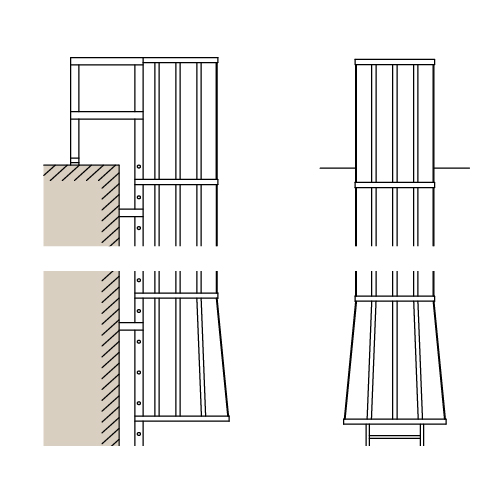 CAD Drawings BIM Models Alaco Ladder Co. Cages & Platforms: 562-C Roof Return