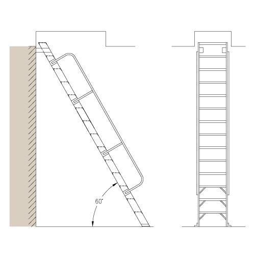 CAD Drawings Alaco Ladder Co. Roof Hatch Access: H60 – 60° Ships Ladder