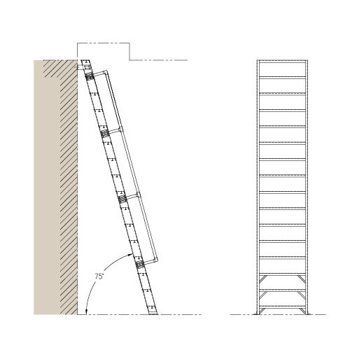 CAD Drawings Alaco Ladder Co. Roof Hatch Access: H1000 – 75° Ships Ladder