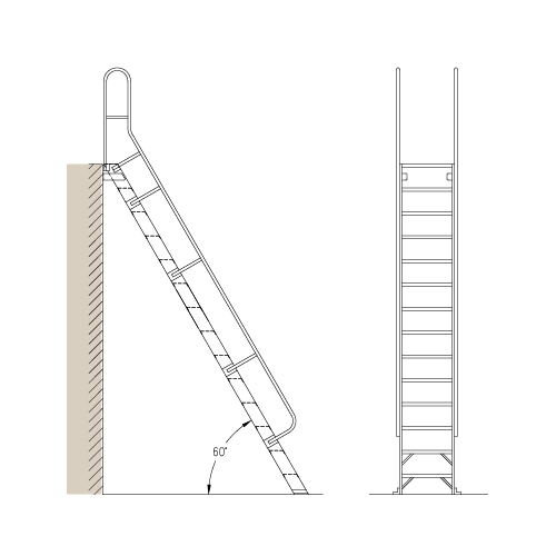 CAD Drawings Alaco Ladder Co. Mezzanine Access: M60 – 60° Ships Ladder