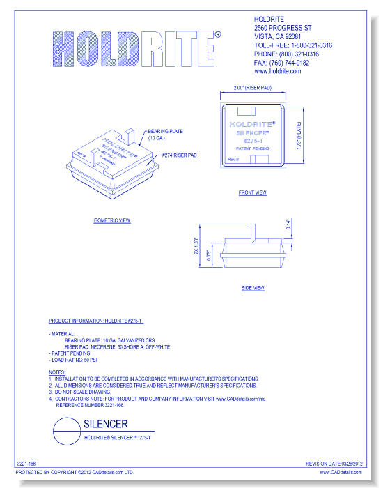 HOLDRITE® Silencer™: 275-T