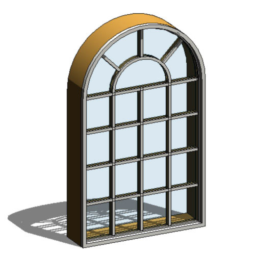 CAD Drawings BIM Models Ply Gem Mira Premium Series: Aluminum Clad Wood Window True Radius