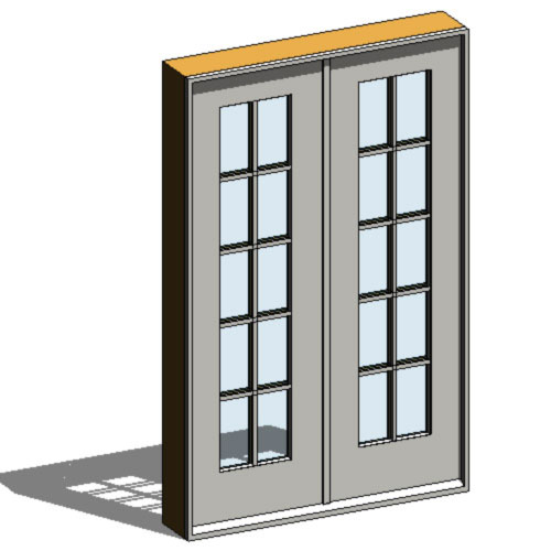 View Mira Premium Series: Aluminum Clad Wood Patio Door French Hinged 2-Panel Outswing