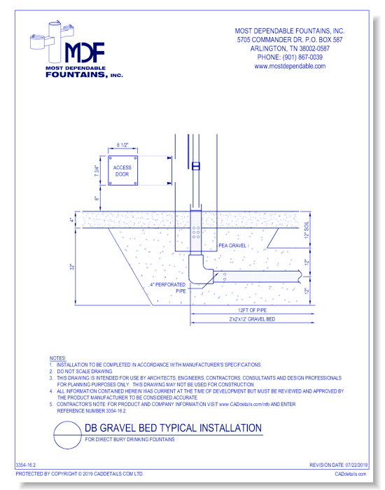 DB Gravel Bed Typical Installation