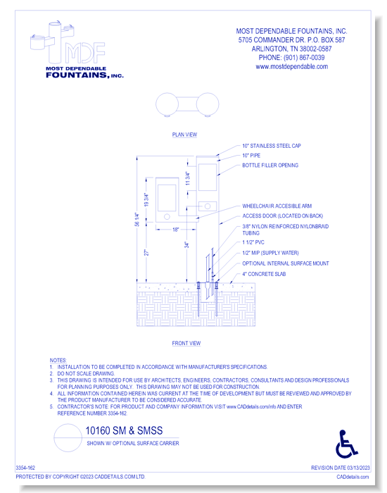 **10160 SM & SMSS** w/ Optional Surface Carrier