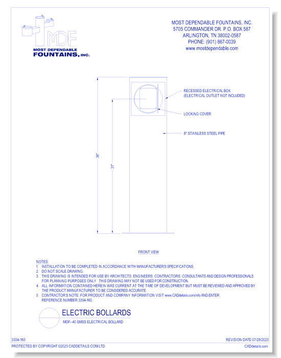 **40 SMSS** Electrical Bollard