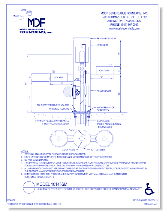 **10145 SM** w/ Recess Hose Bibb
