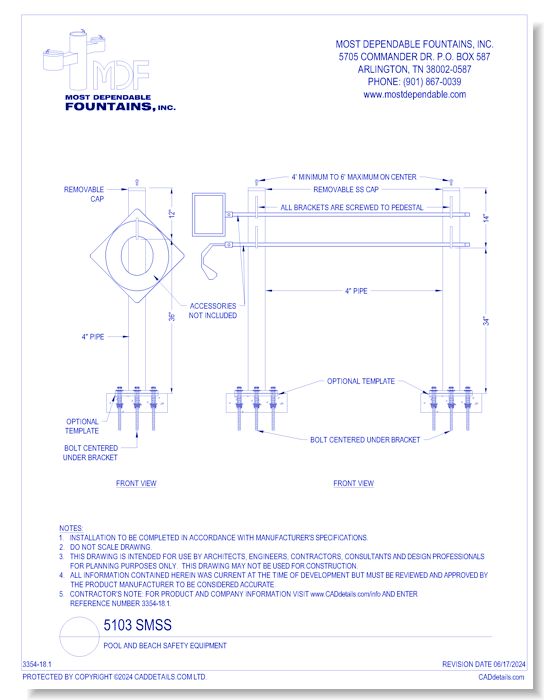 **5103 SMSS** Pool and Beach Safety Equipment