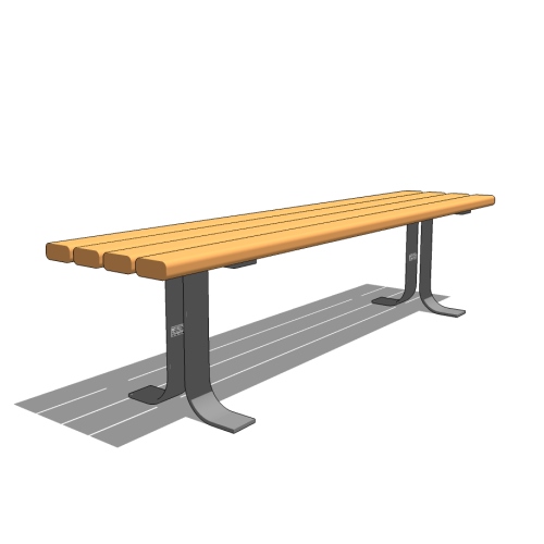 Model 4: Homestead Backless Bench, Wood Slats or 2nd Site Systems® Reinforced Recycled Plastic