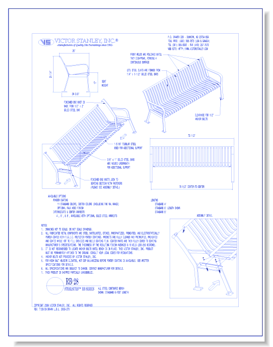 Model RB-28: Steelsites™ RB Bench