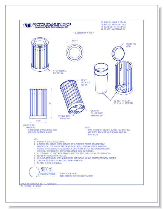 Model NSDC-20: Steelsites™ Ash Urn