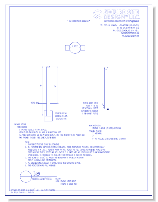 Model L-89: Street Sentry™ Bollard