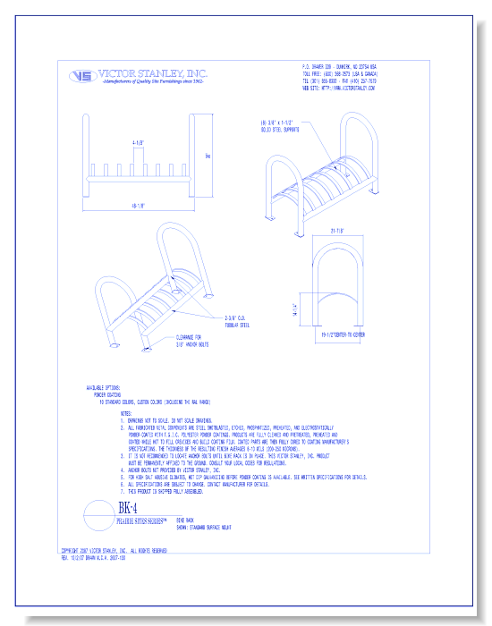 Model BK-4: Cycle Sentry™ Prairie Sites Bike Rack, Capacity 7 Bikes