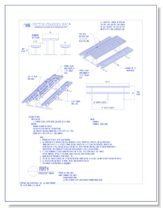 Model FRST-6: Steelsites™ Table