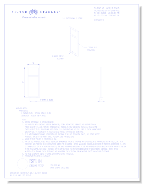 Model BSTE-101: Stell Bike Rack