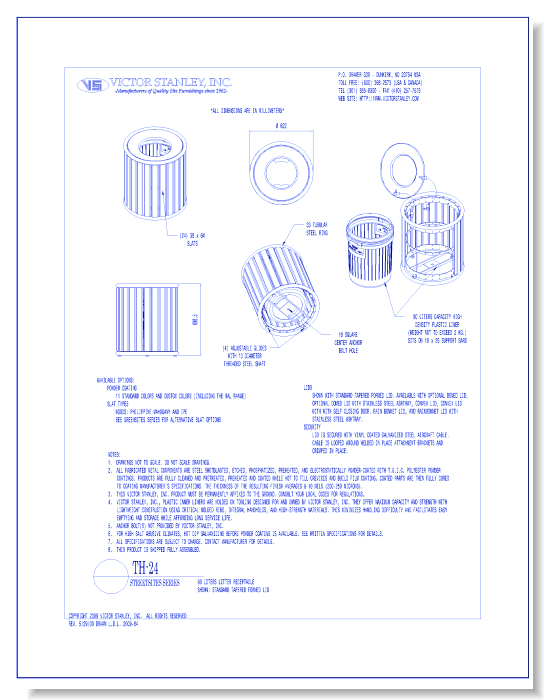 Model TH-24: Streetsites™ Litter Receptacle
