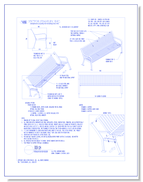 Model RB-28: Steelsites™ RB Bench