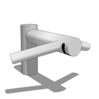 CAD Drawings BIM Models Dyson Airblade Tap Hand Dryer - AB09 - Short