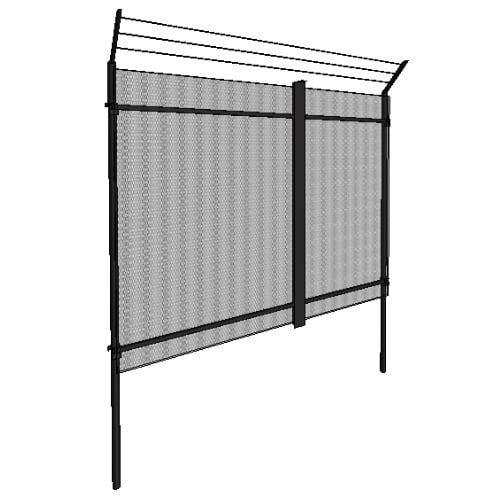 Chameleon System: 8'H x 10'W, 2 Rail Series with 3 Strand 45° Barb