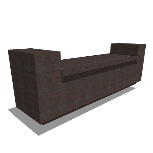 Madera Fiberglass Bench With Storage Option (2 Armrests)