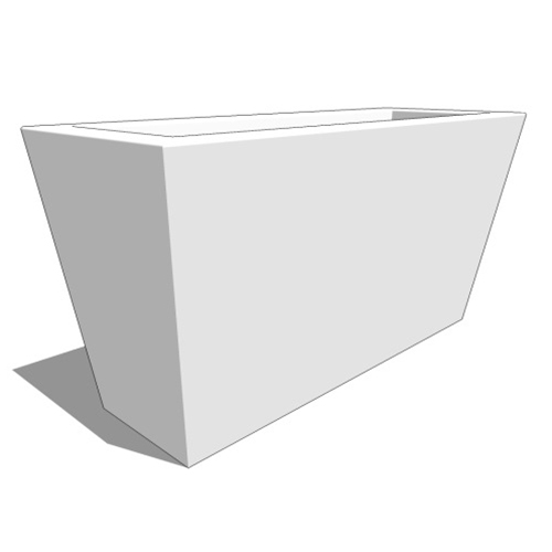CAD Drawings BIM Models Planters Unlimited Tapered Urban Chic Composite Rectangular Planter
