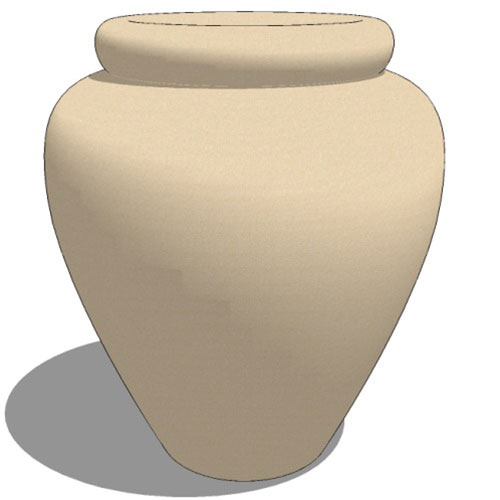 CAD Drawings BIM Models Planters Unlimited Portofino Fiberglass Jar Planter