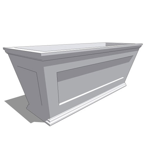 CAD Drawings BIM Models Planters Unlimited Cape Cod Tapered Rectangular Composite Planter
