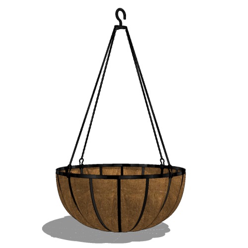 CAD Drawings BIM Models Planters Unlimited 22 Inch Hanging Basket Planter