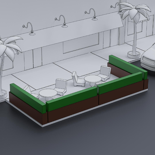 CAD Drawings Planters Unlimited Outdoor Planter Dividers & Parklet Barriers