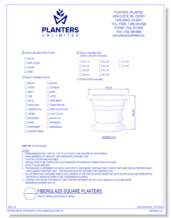Prato Fiberglass Round Planter