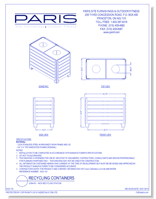 ILR64-PL - Inox Recycling Station 