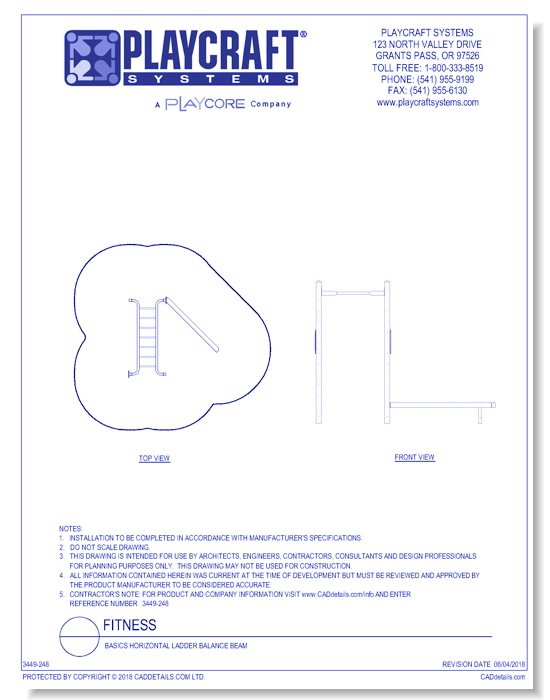 Basics Horizontal Ladder Ballance Beam