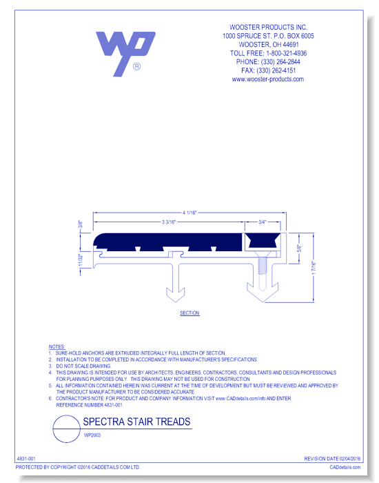 Spectra Stair Tread: WP2003