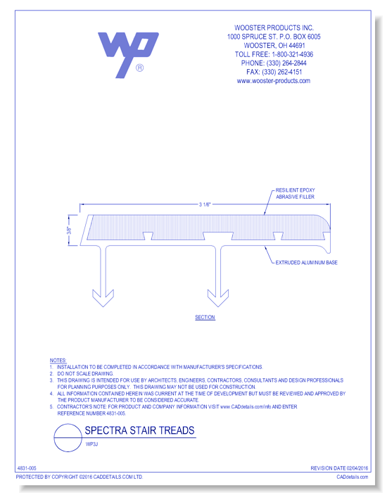 Spectra Stair Tread: WP3J