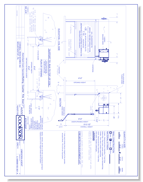 Counter Fire Shutter Doors