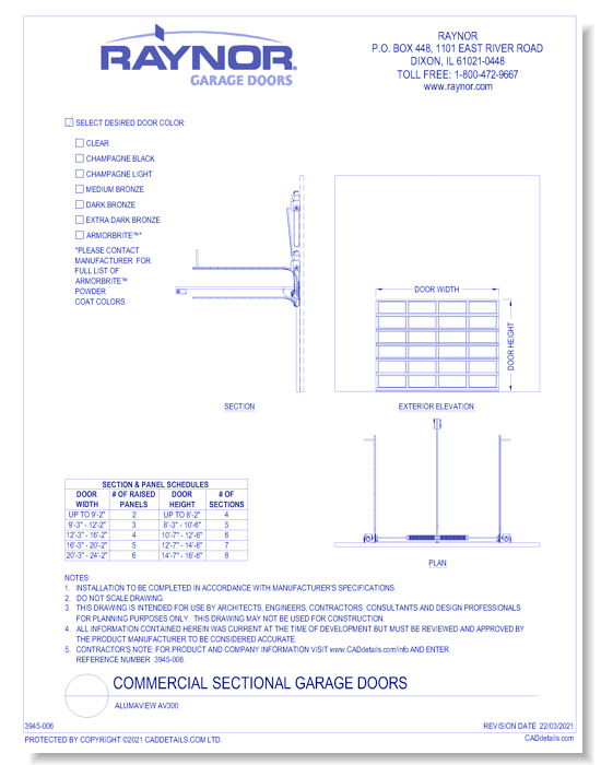 Sectional Doors: AlumaView AV300