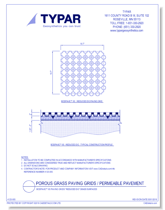 BodPave™ 85 Paving Grids "Reduced Dig" Grass Surfaces