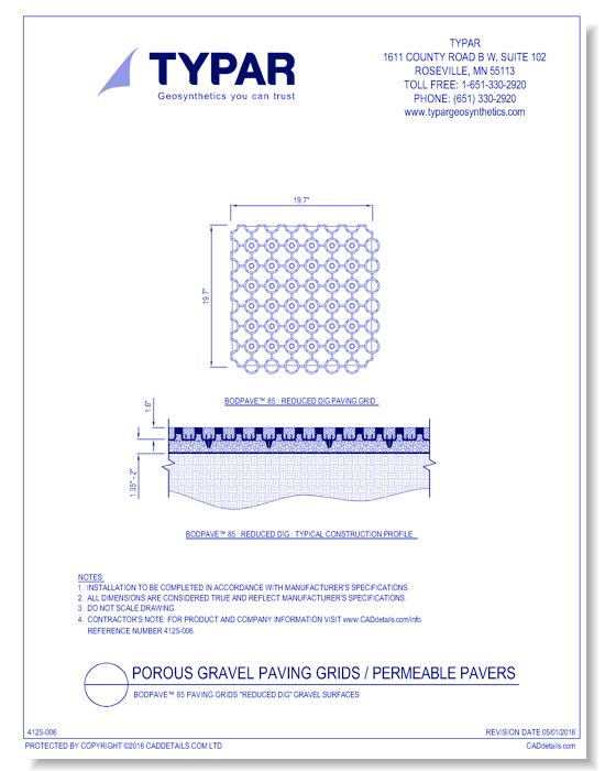 BodPave™ 85 Paving Grids "Reduced Dig" Gravel Surfaces
