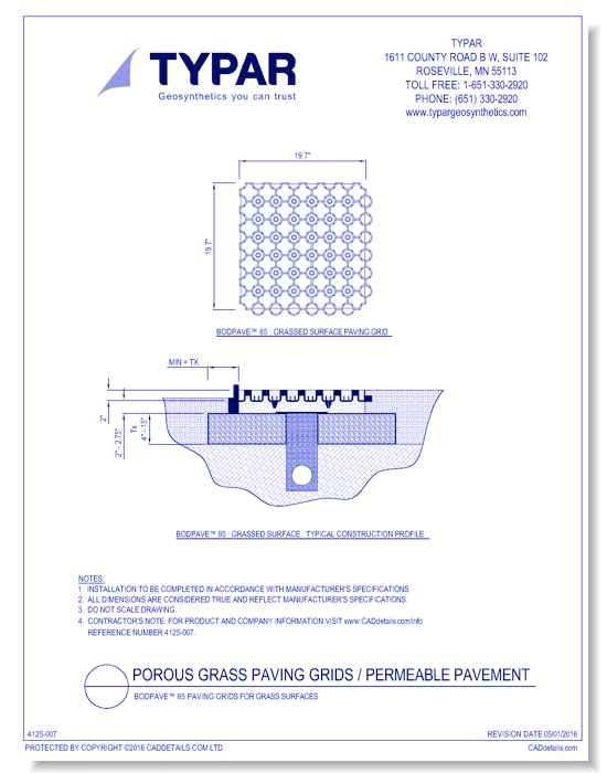 BodPave™ 85 Paving Grids For Grass Surfaces