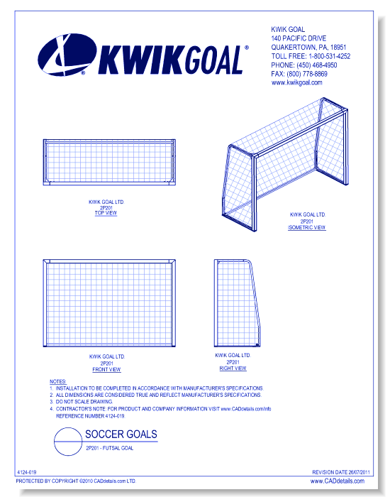 2P201 - Futsal Goal