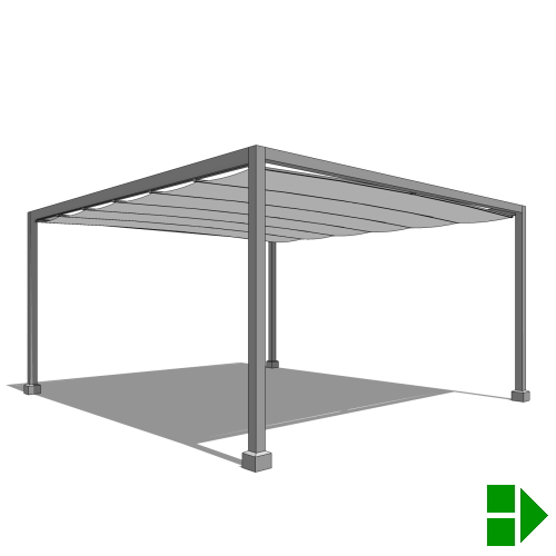 Aluminum Structure with Retractable Canopy