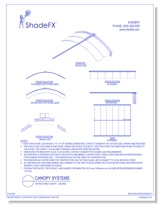 Retractable Canopy - Arched