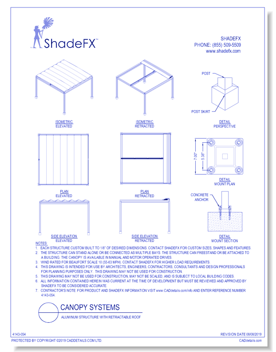Aluminum Structure with Retractable Roof