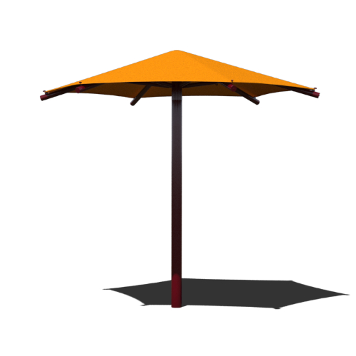 CAD Drawings BIM Models Superior Recreational Products | Shade Hexagon Single Column Umbrellas